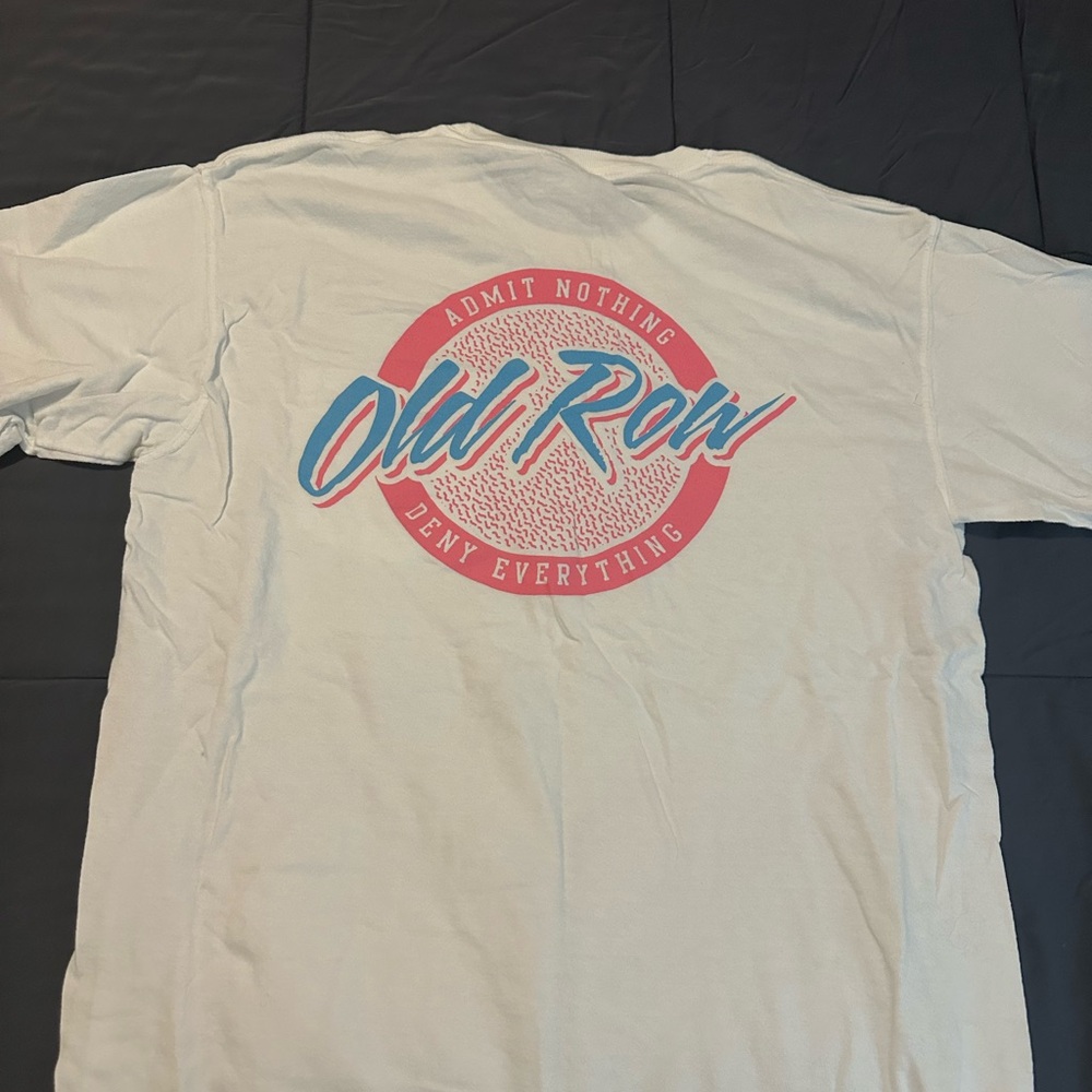 White Old Row Rad Chicks Short Sleeve Tee with Retro Logo